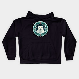 Polar Bear in Ornament, Love Bears Kids Hoodie